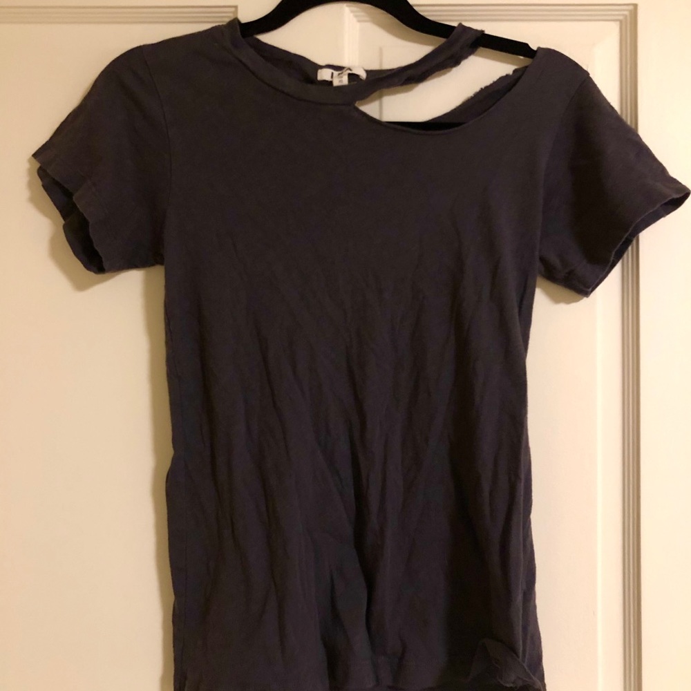 Distressed Planet Blue top